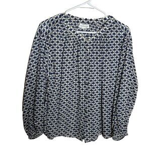 Velvet by Graham & Spencer Blouse Women's Medium Floral Button Up Lightweight